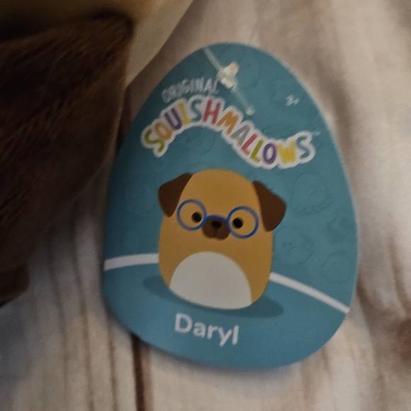Squishmallows Official Jazwares 12-Inch Daryl Dog Pug with Glasses - Picture 6 of 7